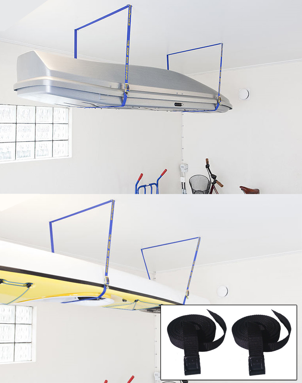BoxLift HC Straps / Garage Storage Lift - 2 Straps - 12' long, 1" wide - 100 lbs
