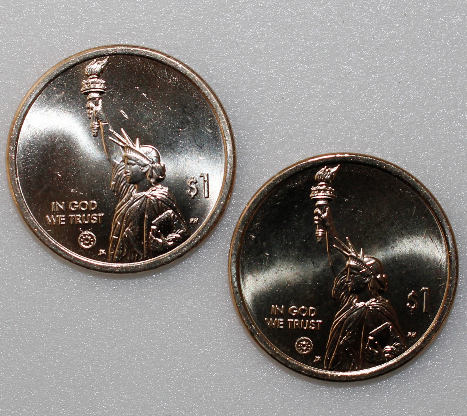 2025 P+D FLORIDA Innovation Golden Dollar Space Shuttle Program 2 Coin $1 Set