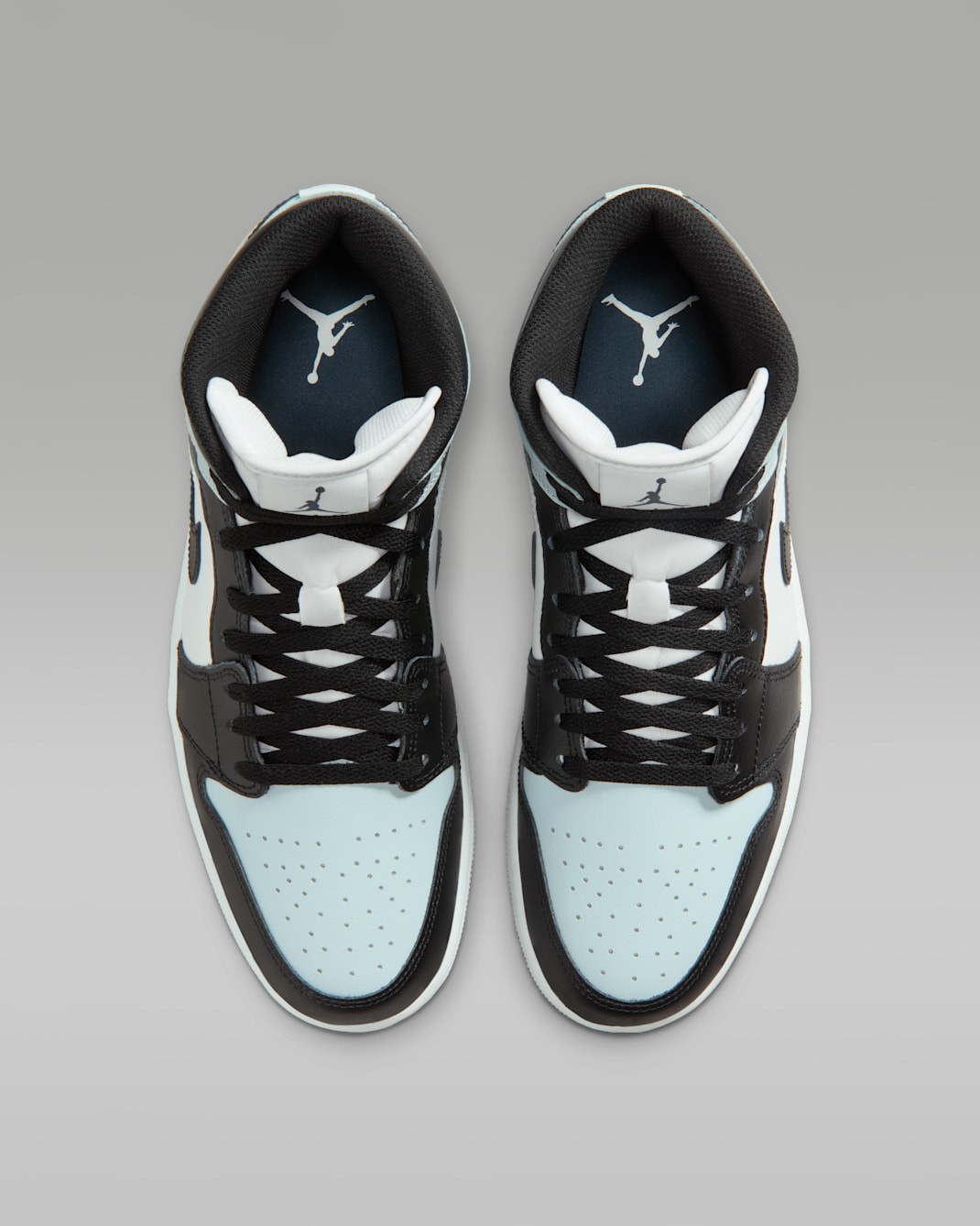 Nike Air Jordan 1 Mid Shoes Black Squadron Blue White DQ8426-002 Men's Sizes NEW