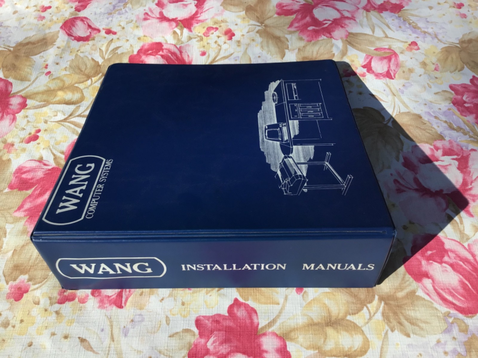 WANG 3-Ring Binder. WANG Computers / WANG Labs. Hard cover 3-ring BINDER.