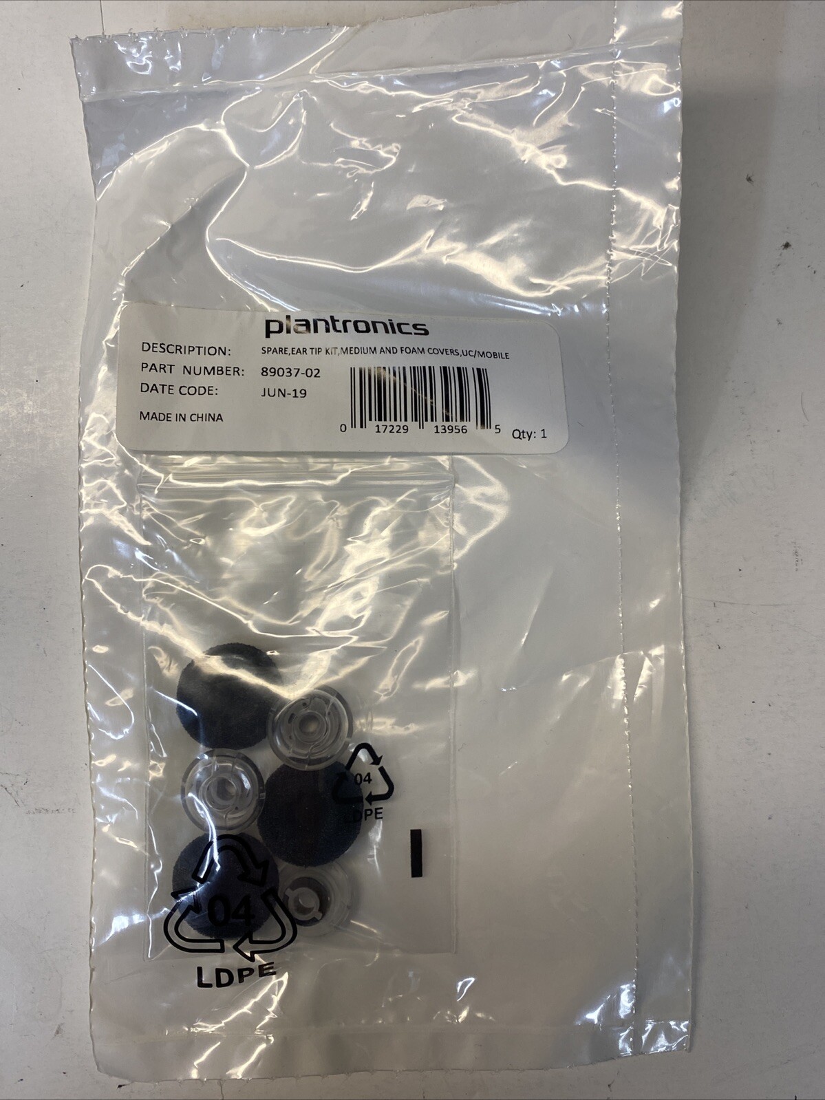 Plantronics Voyager Legend Spare Eartip Kit Medium with Foam Covers 89037-02
