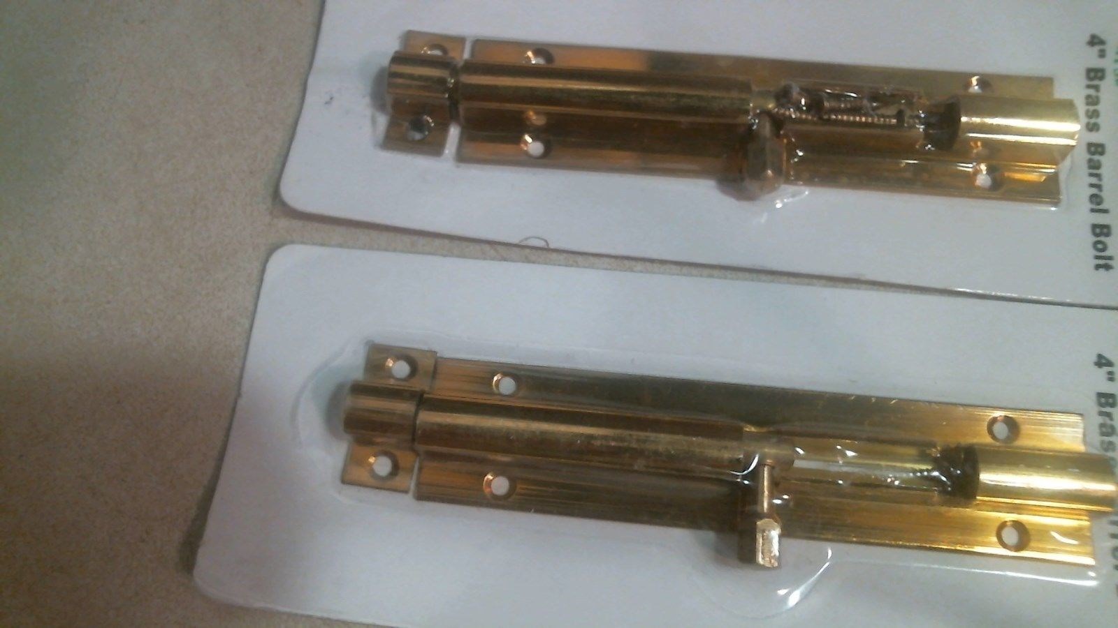 4" Brass Barrel Bolt 221067, 2 PER ORDER, FREE SHIPPING