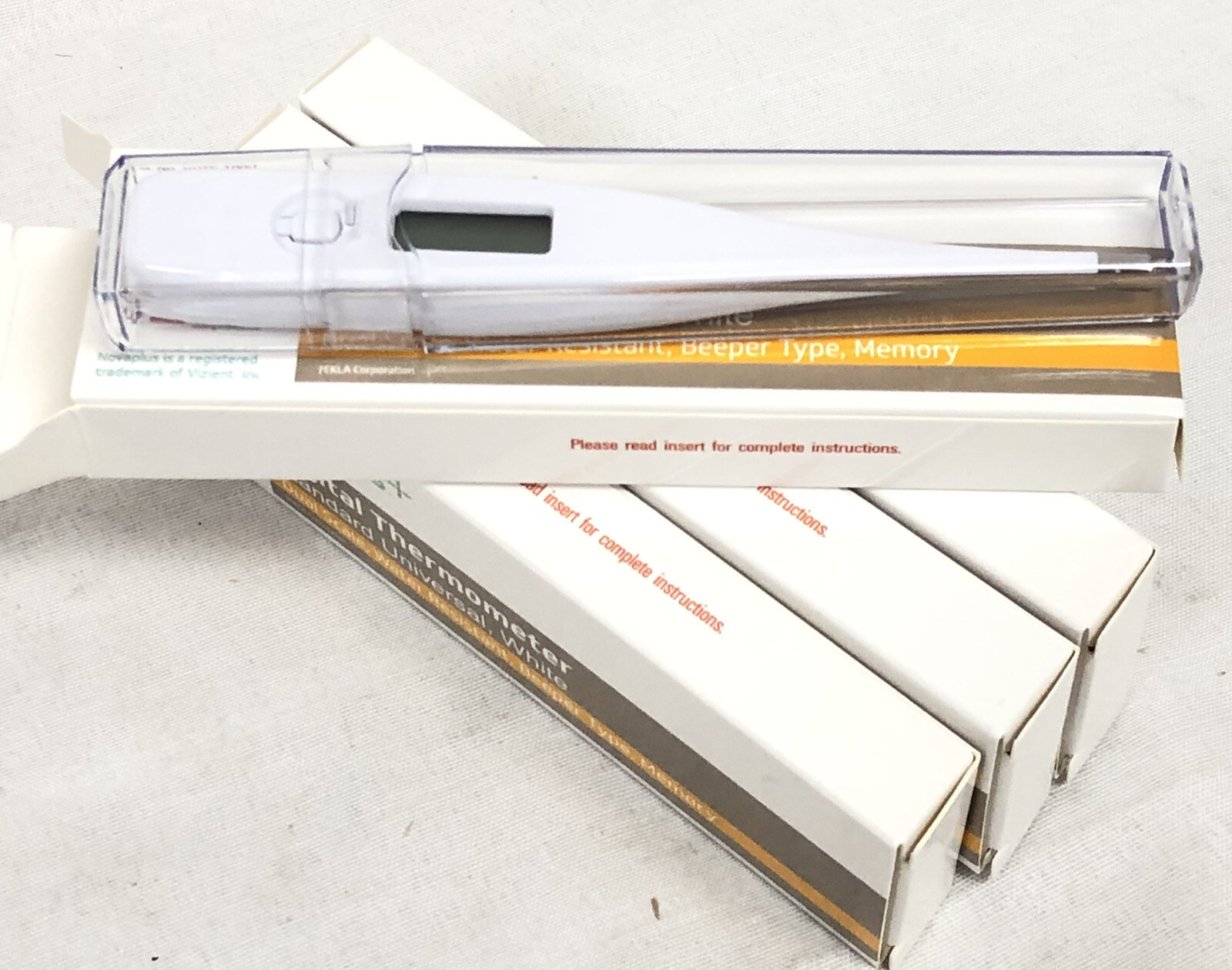 4 Novaplus Standard Universal White Digital Thermometers New VDTS-100U DualScale
