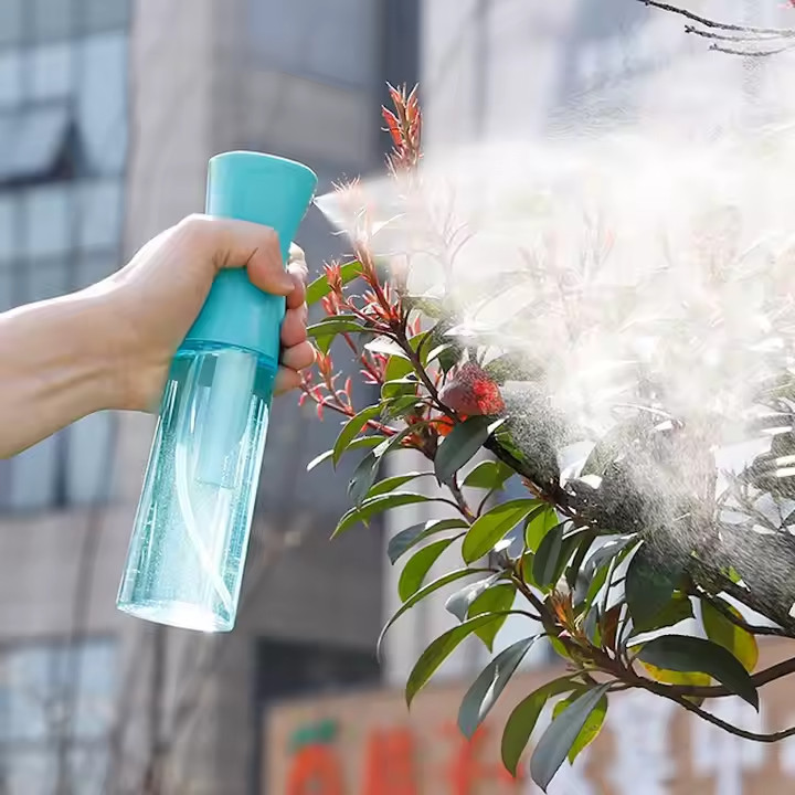 Refillable Ultra Fine Mist Sprayer Universal Continuous Water Spray Bottle Blue