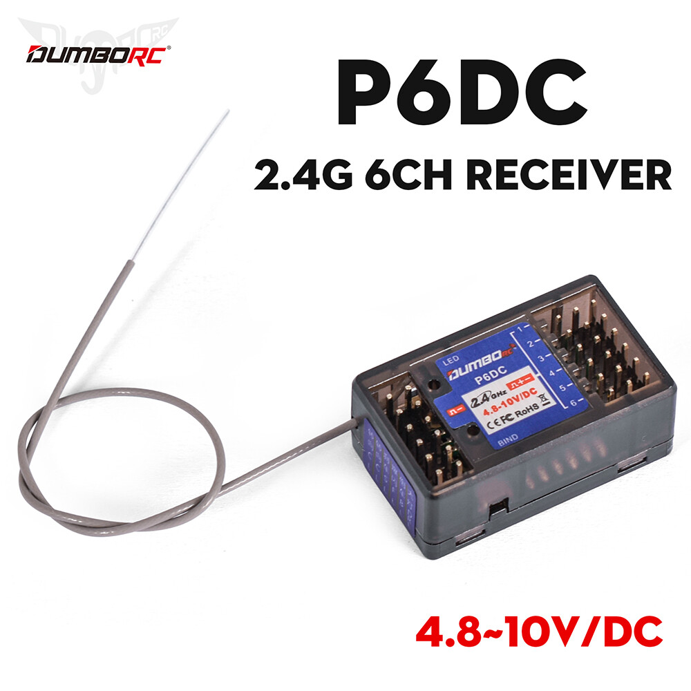 DUMBORC RC Transmitter 2.4G 6CH P6DC Radio System Receiver for RC X4 X5 X6