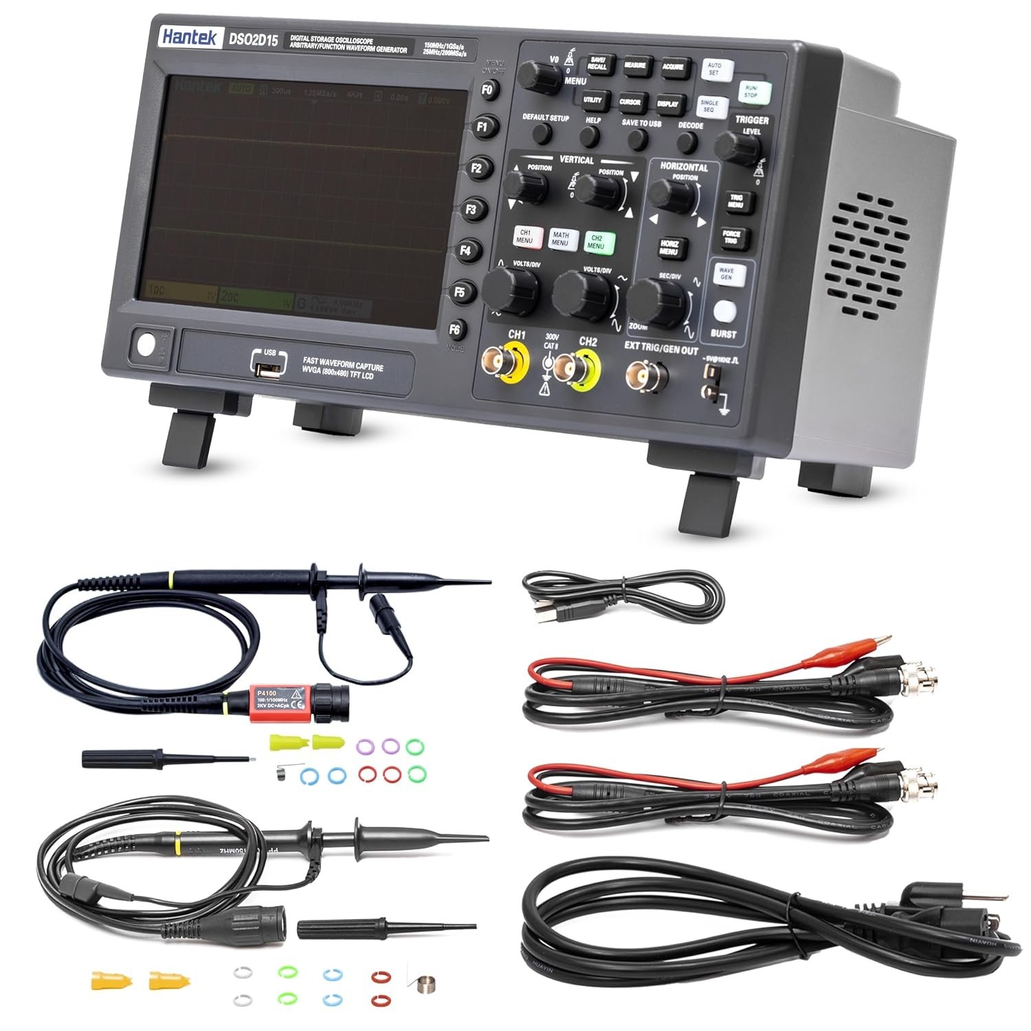DSO2D15 Digital Storage Lab Oscilloscopes150MHz,Bandwidth 2CH Dual Channel 1GS..