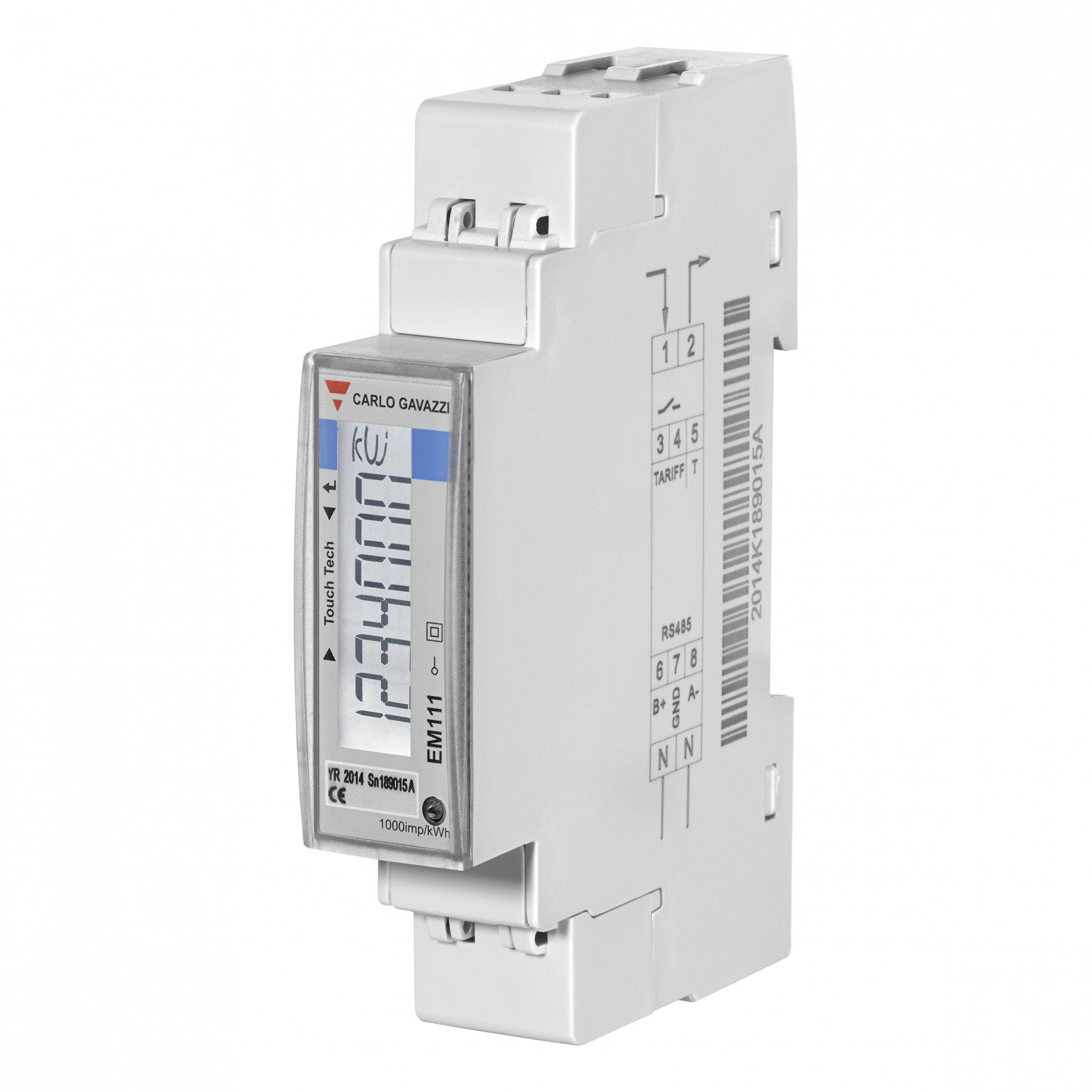 Carlo Gavazzi Single Phase MID Energy Analyzer, 230V L-N, 5 (45)A, RS485