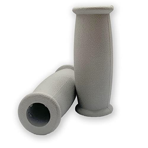 Crutch Solid Hand Grip, Replacement Cane Crutch Handgrips, 2 Pcs, Gray