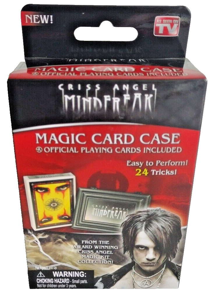 NEW IN BOX 2010 TV MindFreak Cris Angel Magic Card Case Official Cards 24 TRICKS