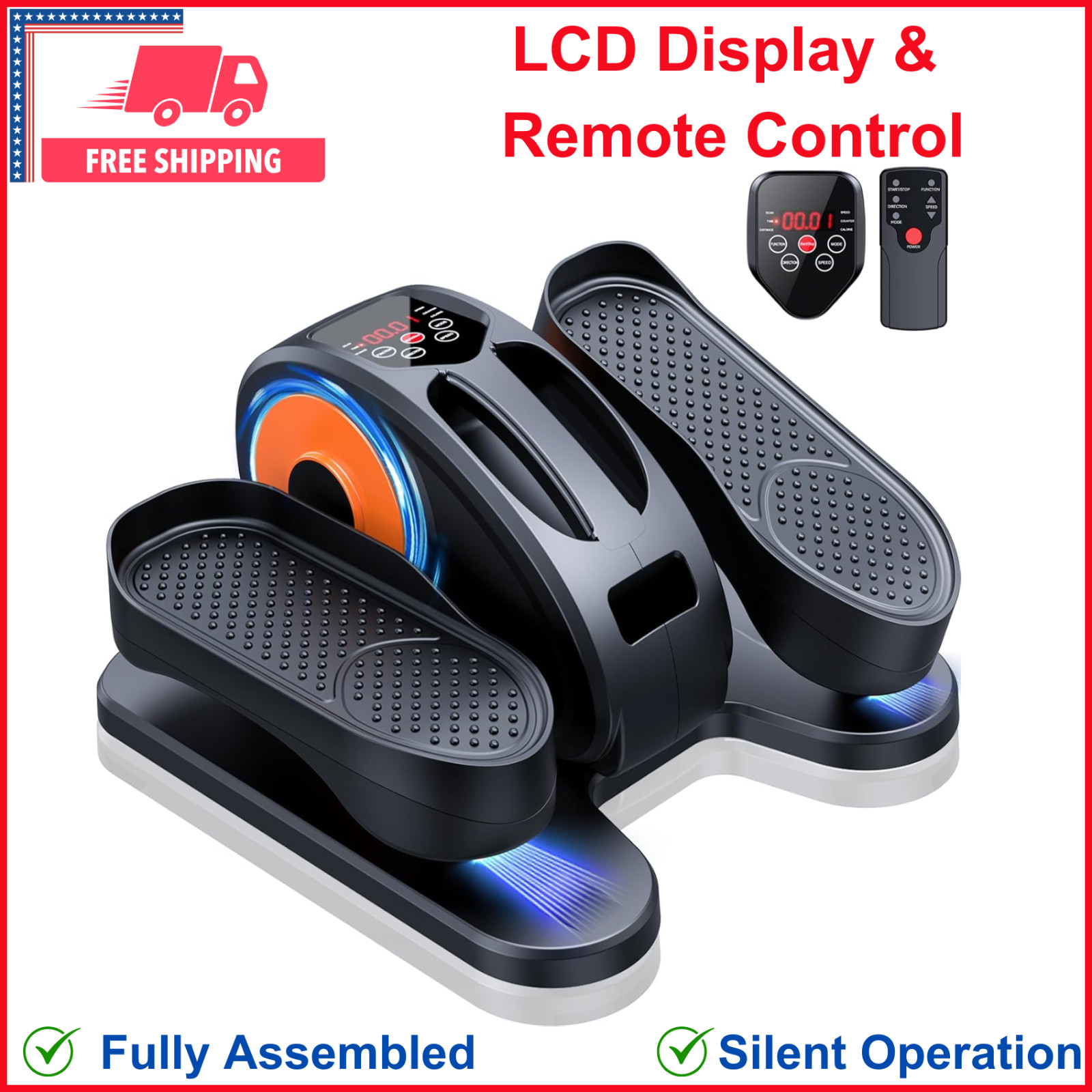 Under Desk Elliptical Machine Electric Elliptical Leg Exerciser For Senior Quiet