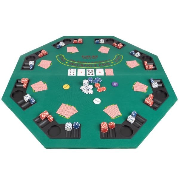 Trademark Poker 48 in. Poker Blackjack Tabletop Foldable Felt Game Table