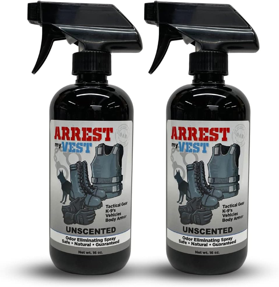Military and Police Grade Odor Eliminating Spray for Body Armor, Tactical Gear.
