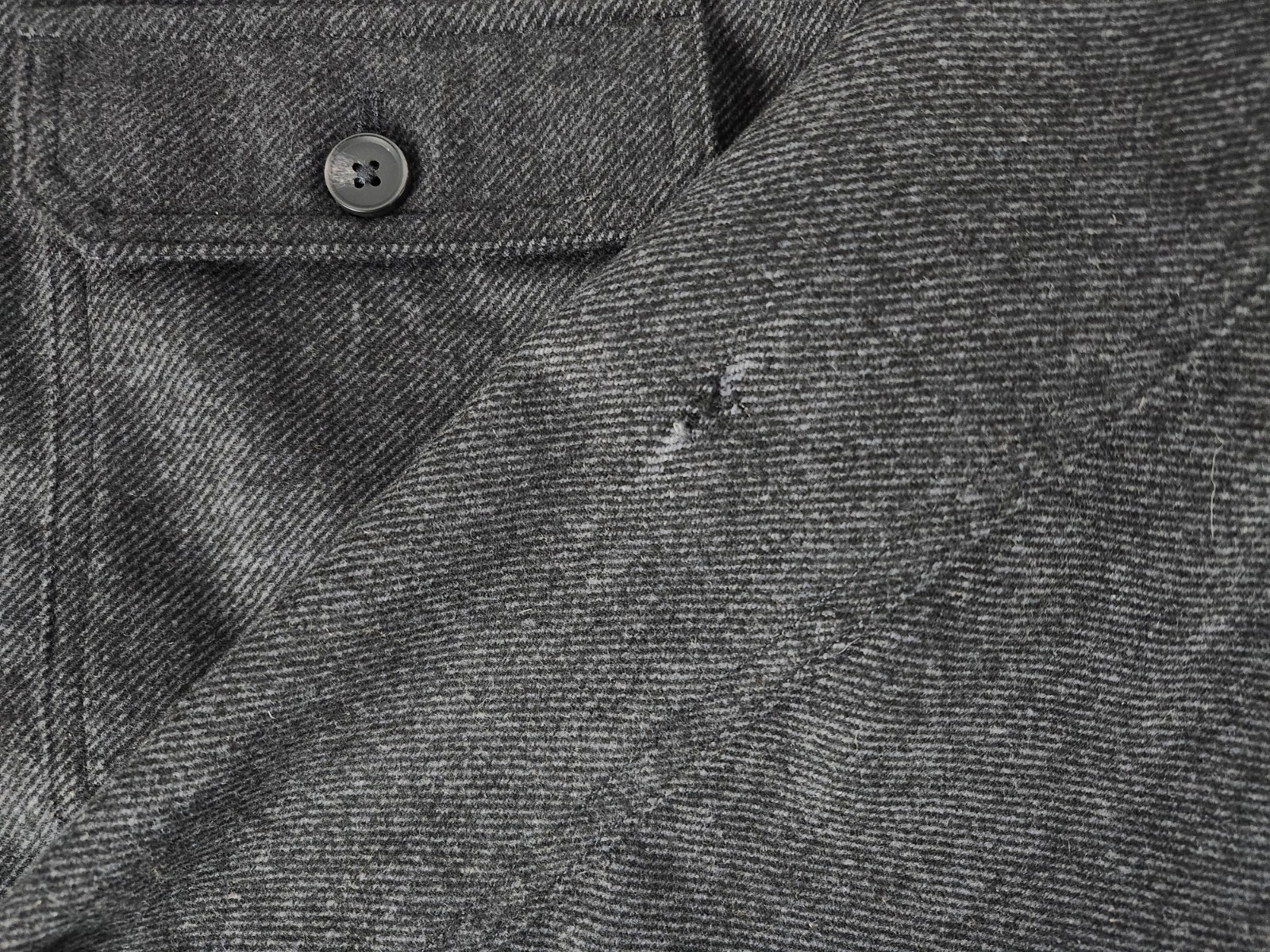 Goodfellow & Co Mens Dark Gray Solid Woven Heavyweight Shirt Jacket, Full Lining