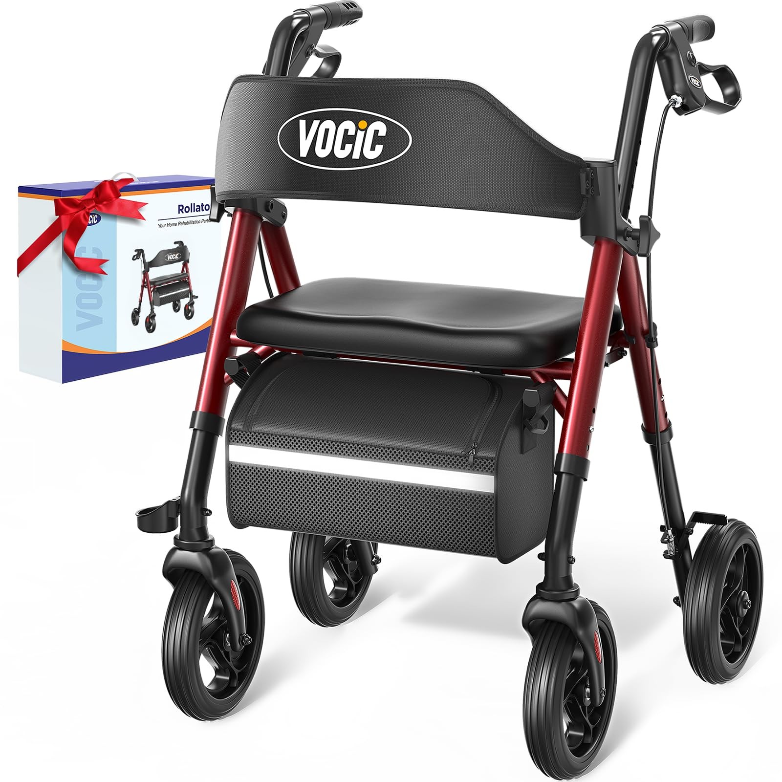 Walkers for Seniors, Z21 Rollator Walker with Seat Supports 350lb, 8" Big Whe...