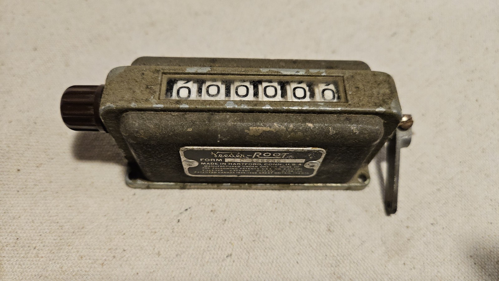 Vintage 6-Digit Veeder Root Mechanical Counter - Tested, Works