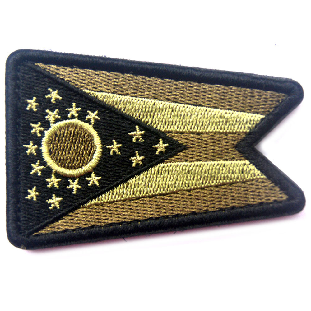 USA Ohio FLAG OH STATE FLAG U.S. ARMY 3D EMBROIDERED TACTICAL PATCH -05