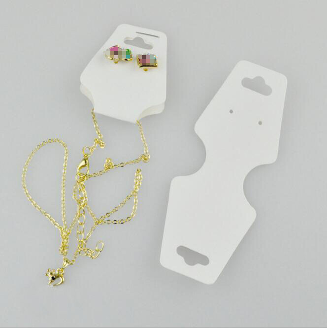 Dangle Necklace Earring Cards Tag Jewelry Set Display Hanging Paper Card Packing