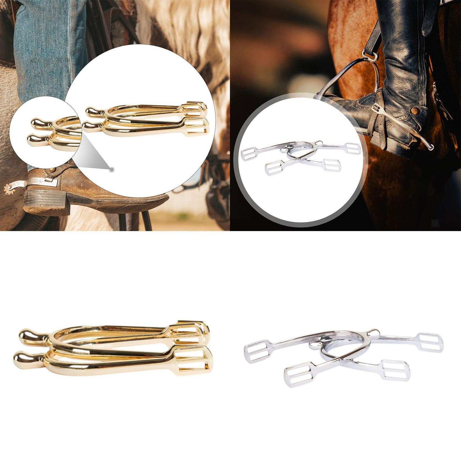 2x Horse Spurs Zinc Alloy Horse Boot Spurs
