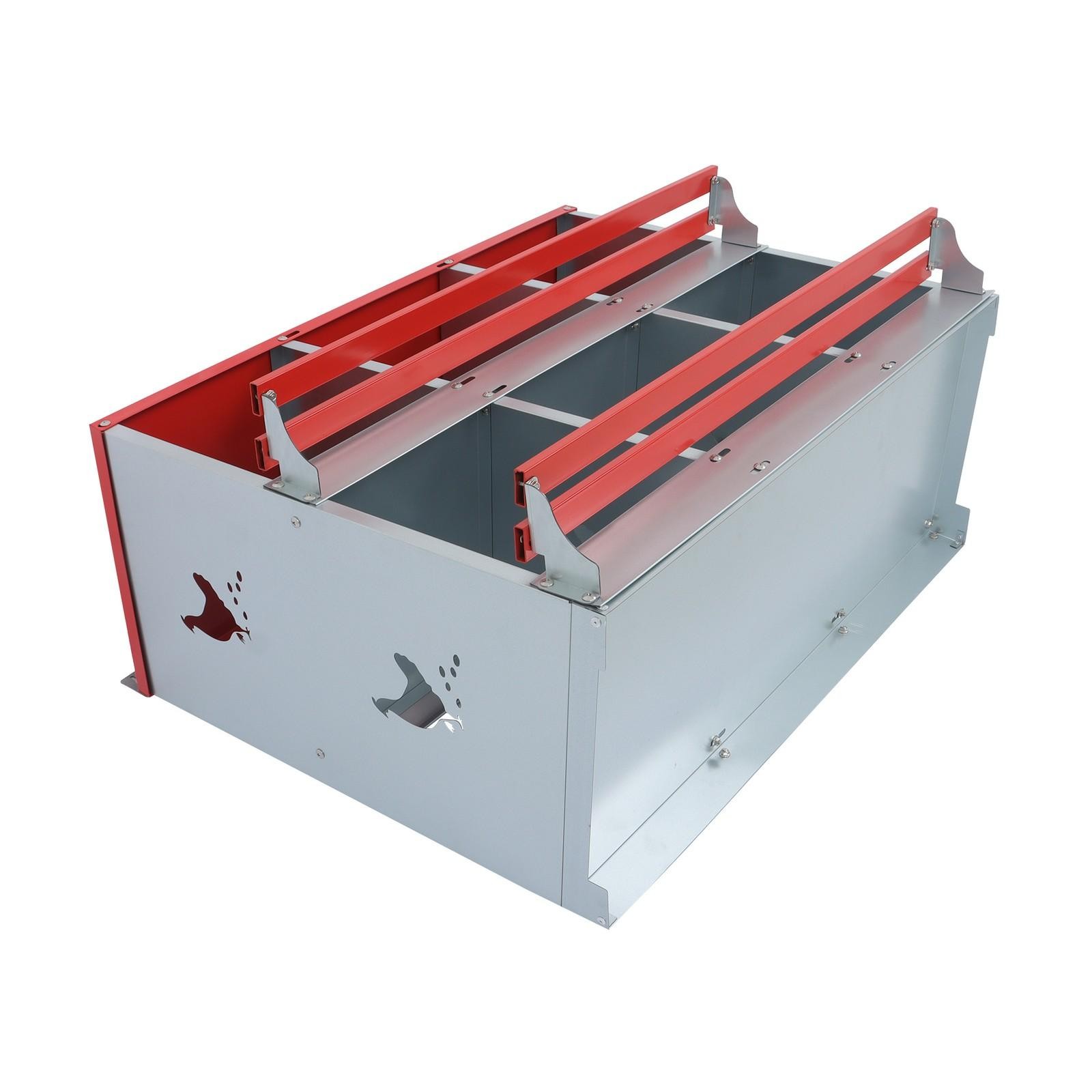 6 Compartment Heavy Nesting Box Chicken Nesting Box 6 Room Metal Nesting Red