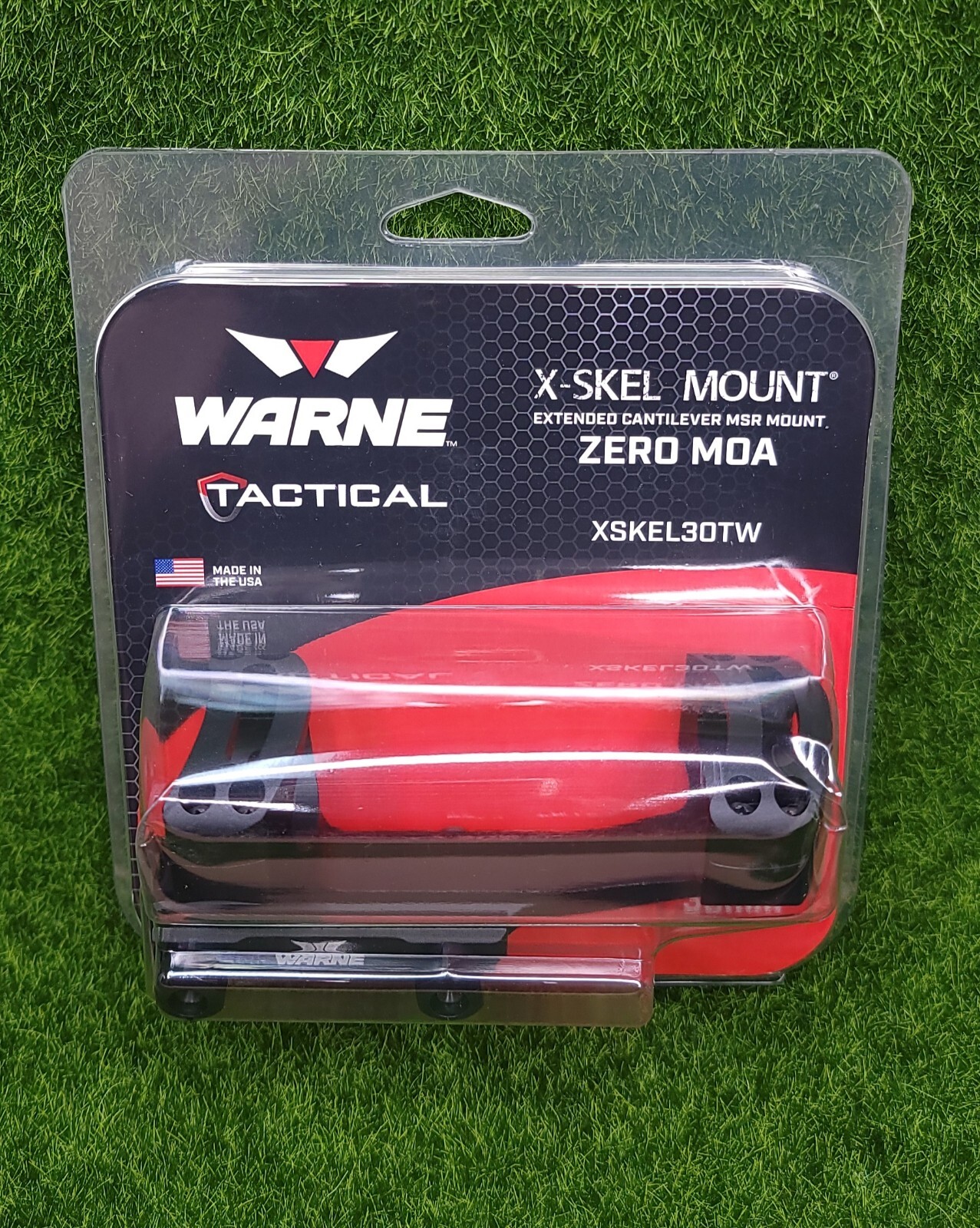 Warne X-SKEL Skeletonized 30mm Zero MOA Scope Mount, Matte Black - XSKEL30TW