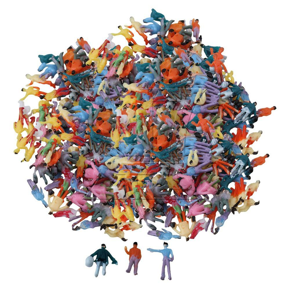 500PCS Colorful Model Figures Miniature People Passerby Scale 1:200