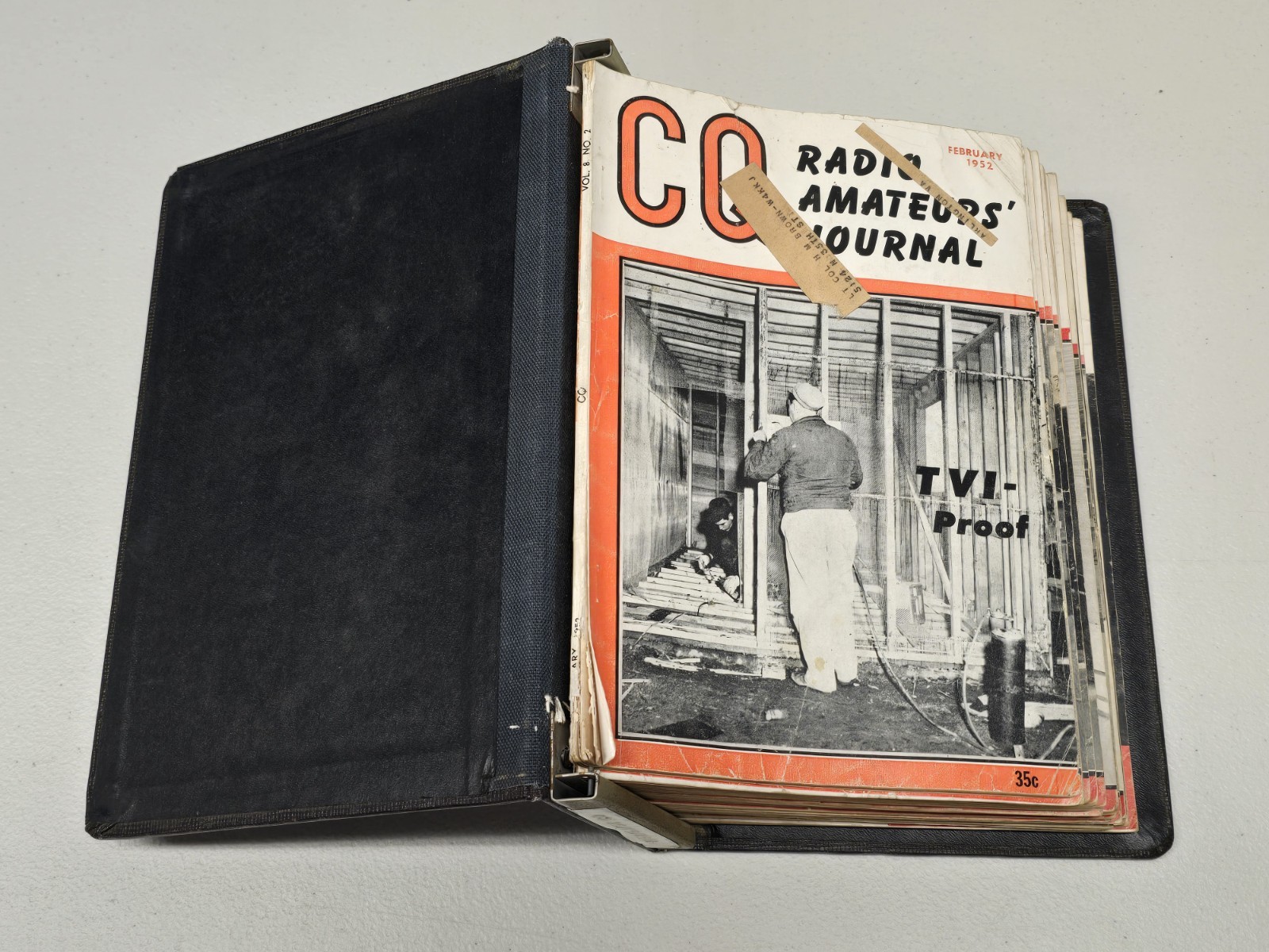 CQ Radio Amateurs Journal Magazines 1952-54 18x Volume Set Bound QST Binder READ