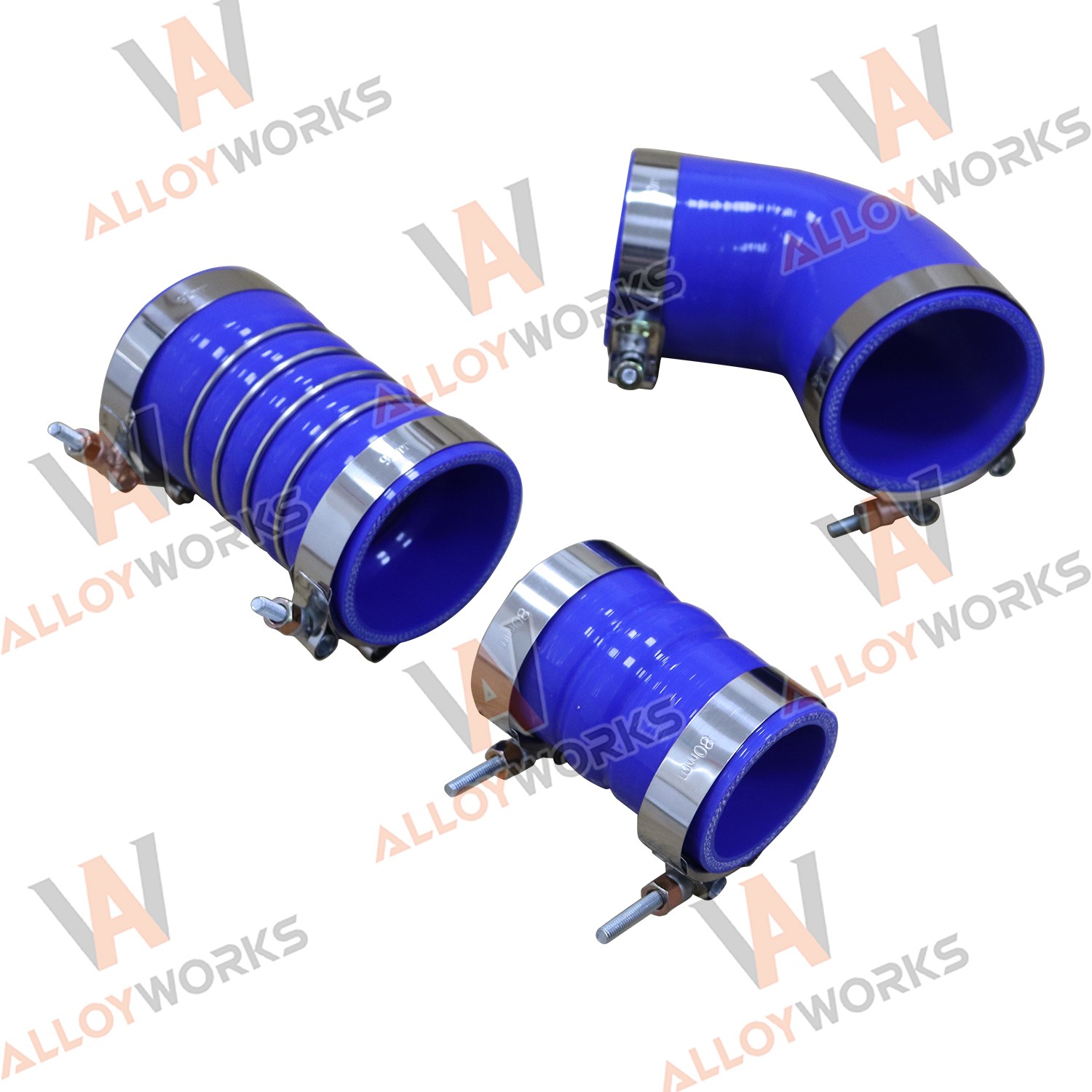 Silicone Hose Kit w/Stainless Clamps Fit 2006-2010 2007 GM 6.6L LBZ LMM Duramax