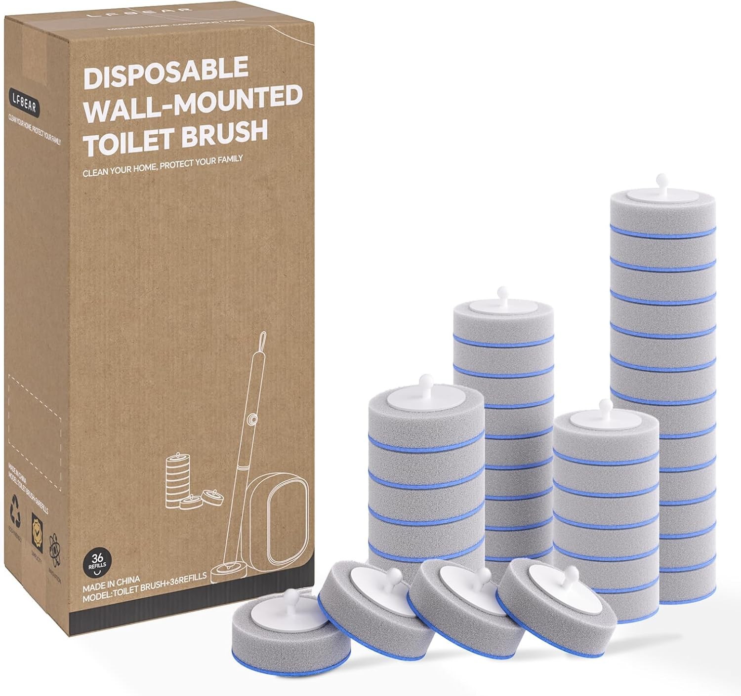 Disposable Toilet Cleaning System - Toilet Wand Kit High-Performance