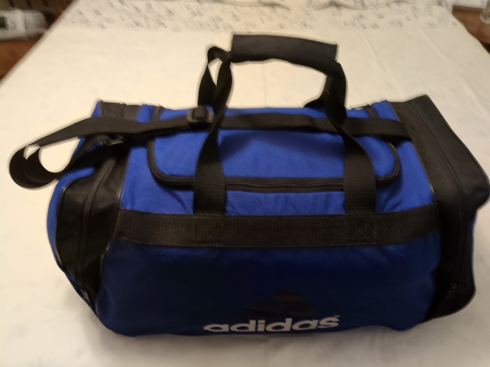 Adidas Small Blu Duffle Bag W Lg Outer Pkts, Shlder Strap Handle Bag & Misc bag