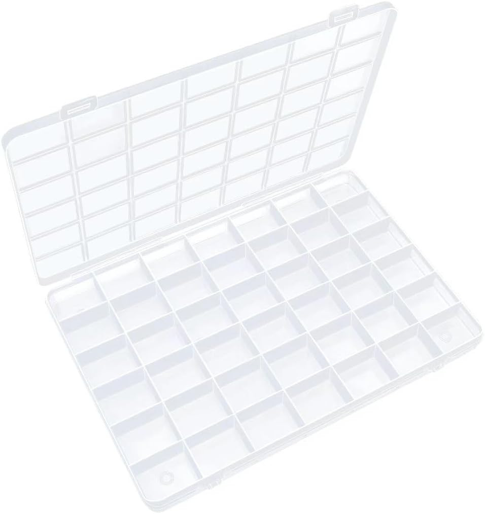 Bead Organizer Box, 42 Grids Plastic Organizer Container Storage | Clear Divider