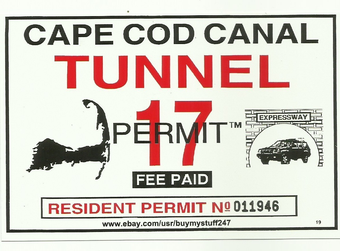 Cape Cod Canal Tunnel Bogus Permits 4x6 Vinyl Fun Stickers