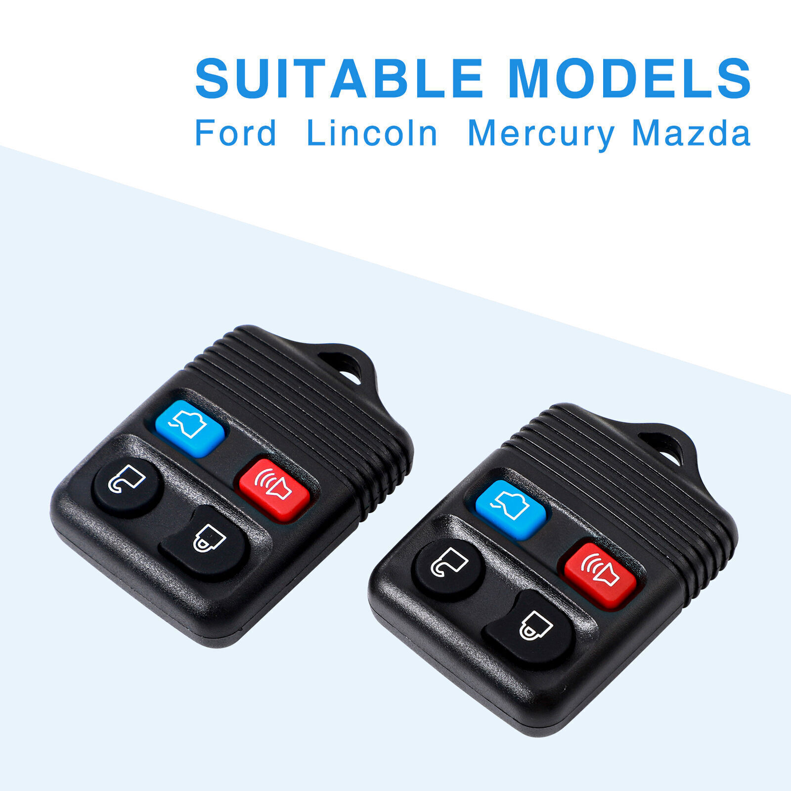 2PCS Keyless Entry Remote Control Car Key Fob Clicker Transmitter Replacement US