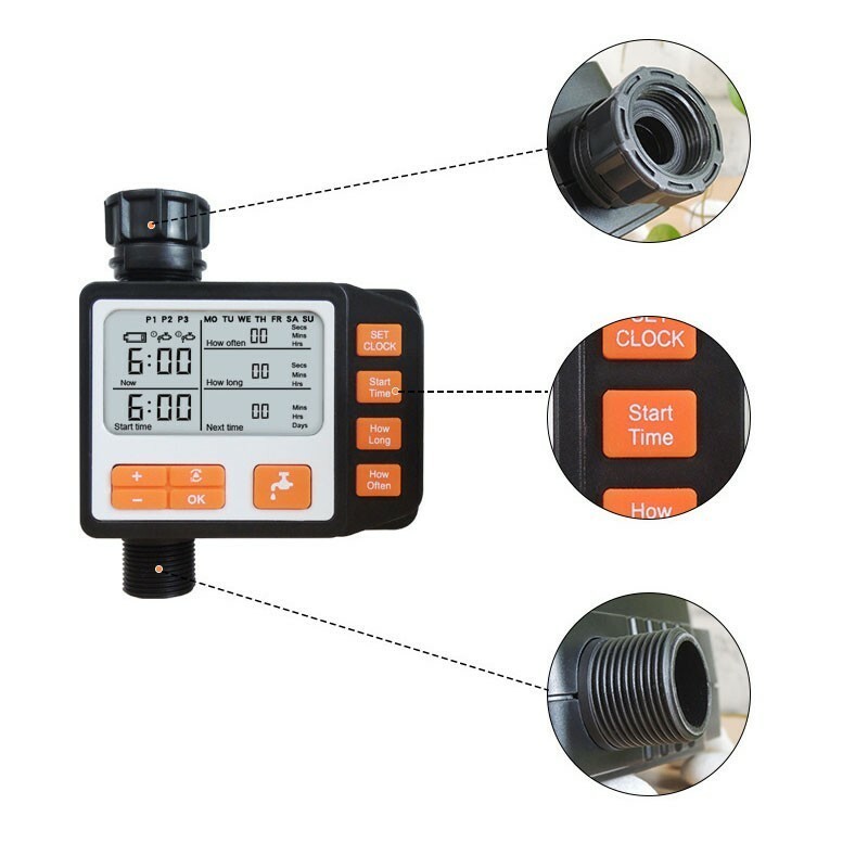 Garden Hose Timer Automatic Water Hose Timer LED SET CLOCK With Copper Connector