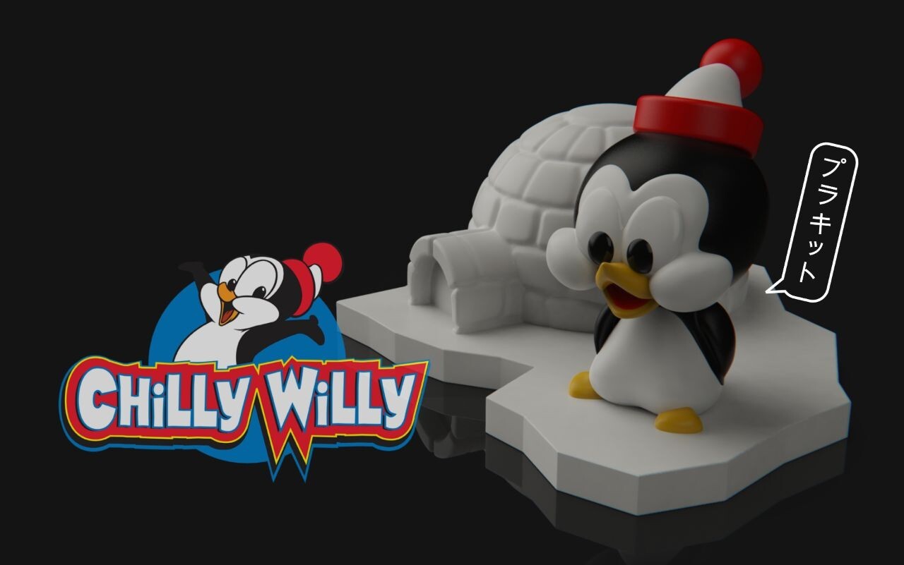 UNPAINTED Chilly Willy Woody Woodpecker Show Diorama 3d Printed Model Kit
