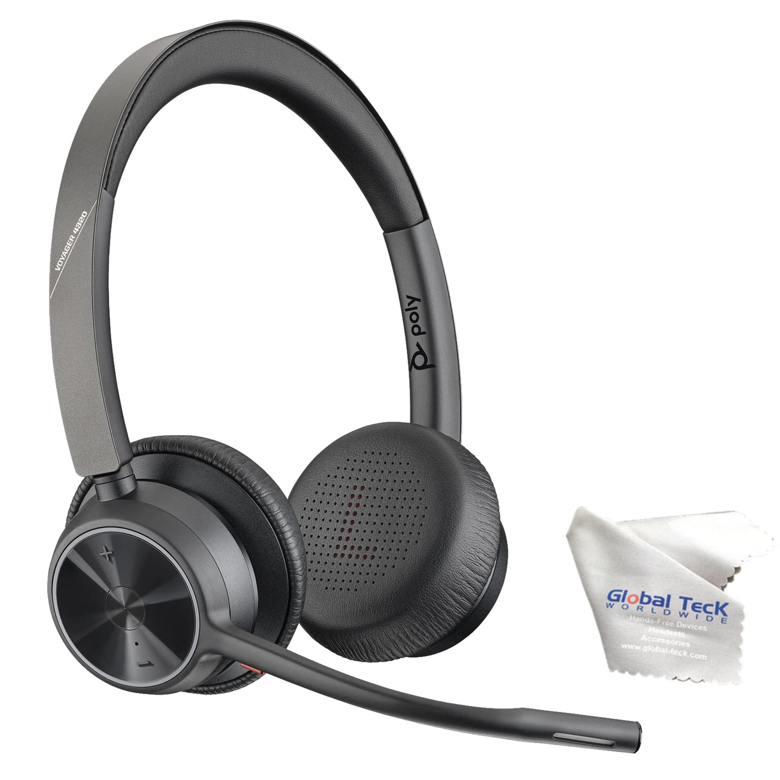 Poly Voyager 4320 UC Wireless Bluetooth Duo Headset USB-A BT700 Adapter Bundle