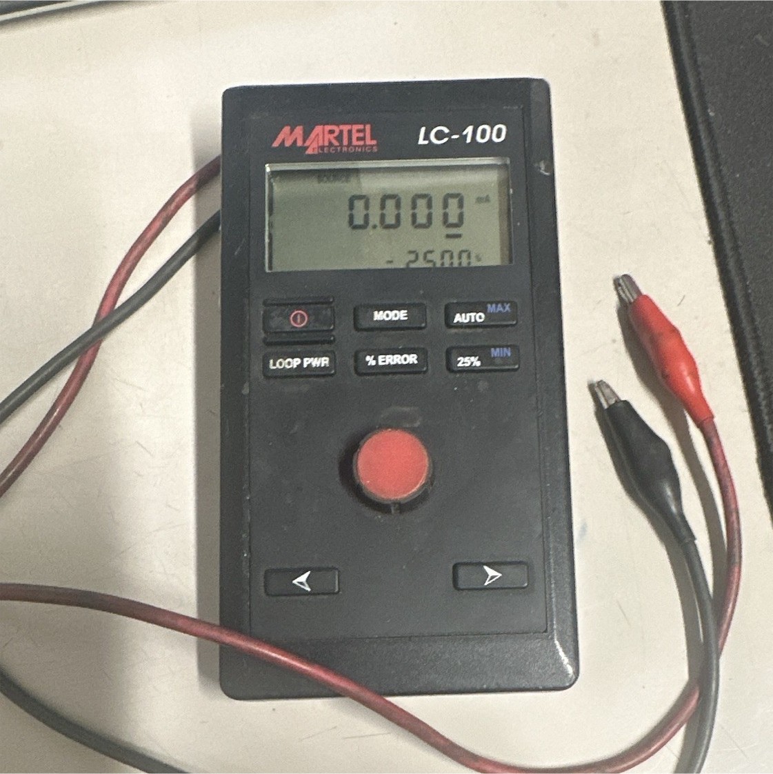 Martel Electronics LC-100 Loop Calibrator Milliamp Calibrator w/ Test Leads