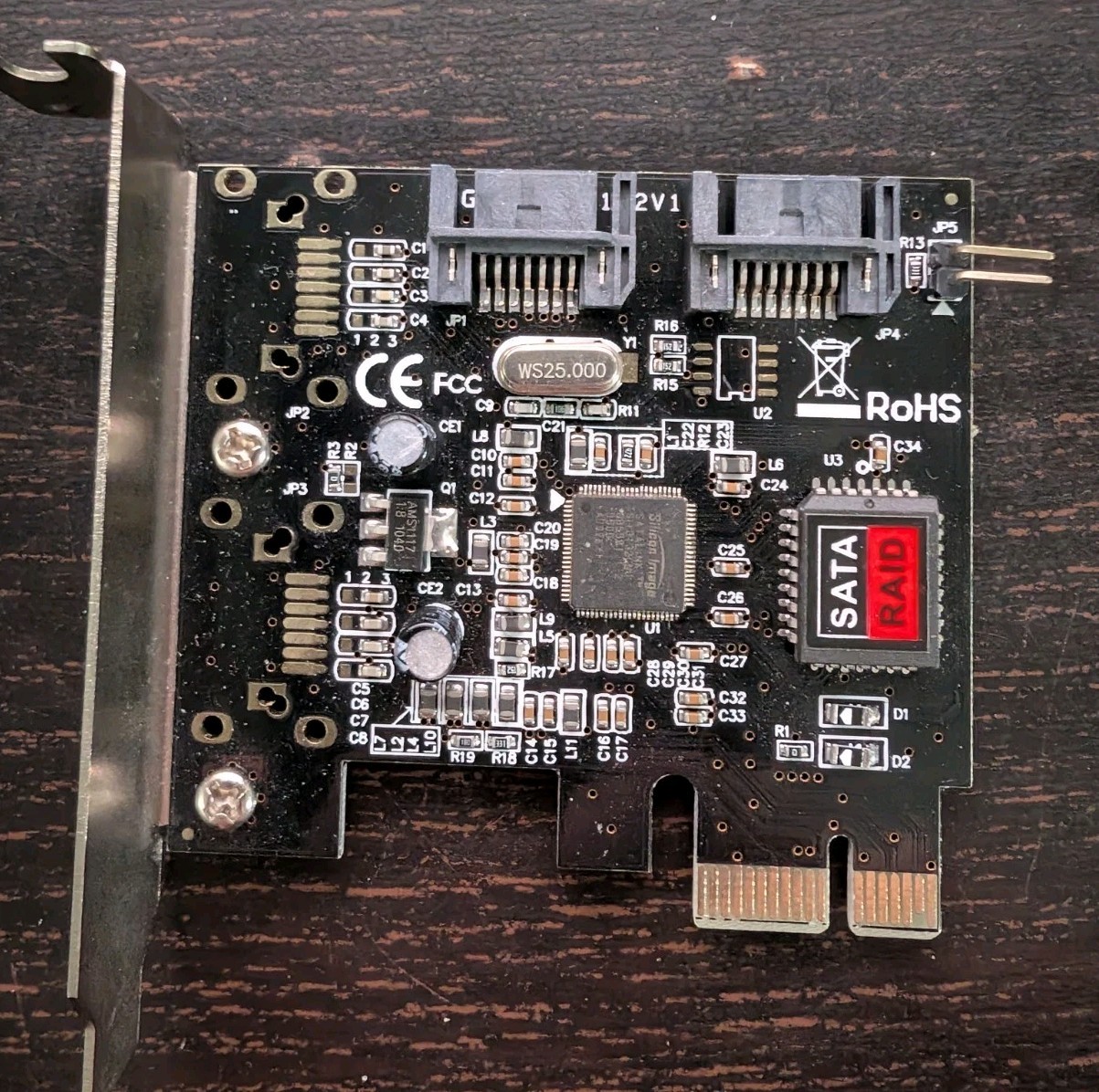 2 Channels PCI-E  SATA II Host Raid Controller Card  SY-PEX40028 Low Profile