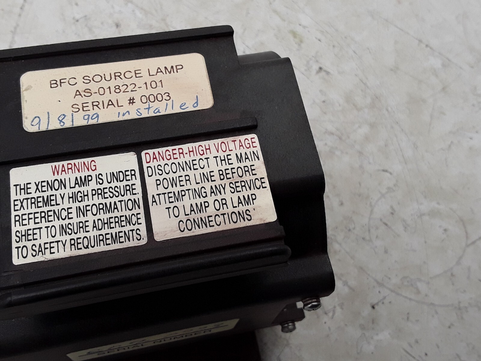 BFC SOURCE LAMP AS-01822-101 Xenon Lamp