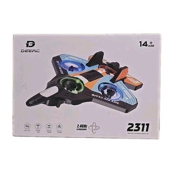 DEERC Mini Drone Auto Hover 360Circle Fly Speed Headless 2311 Fighter Jet