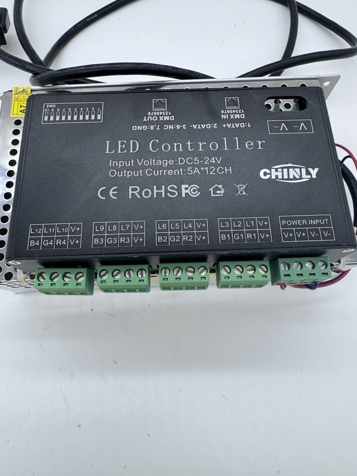 NEW Chinly 12 Output (36CH) DMX512 RGB LED Controller 5A/CH 5‑24V DC Decoder