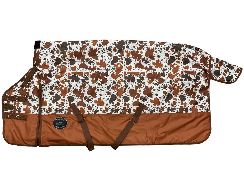 Showman 1200D Cow Print Waterproof & Breathable Perfect Fit Turnout Blanket