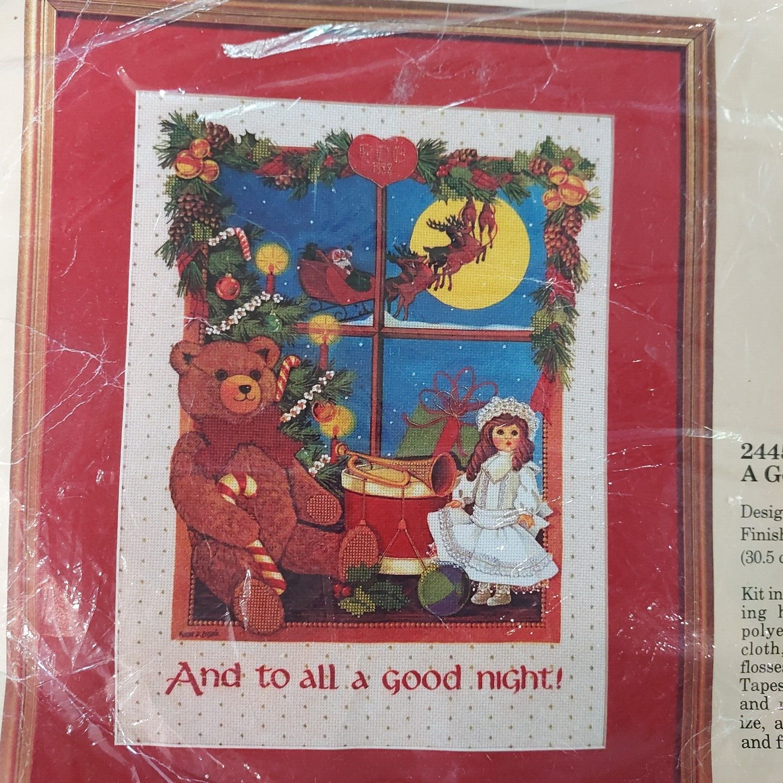 The Creative Circle "To All A Good Night" Christmas 1988 Cross Stitch Kit #2445