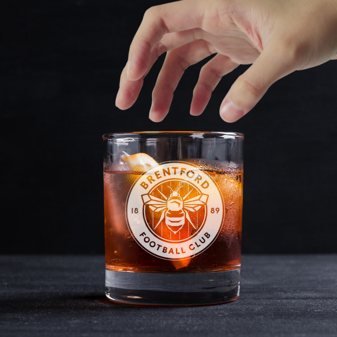 Custom Engraved Brentford Whiskey Glass – 11 oz Standard Rocks Glass NEW