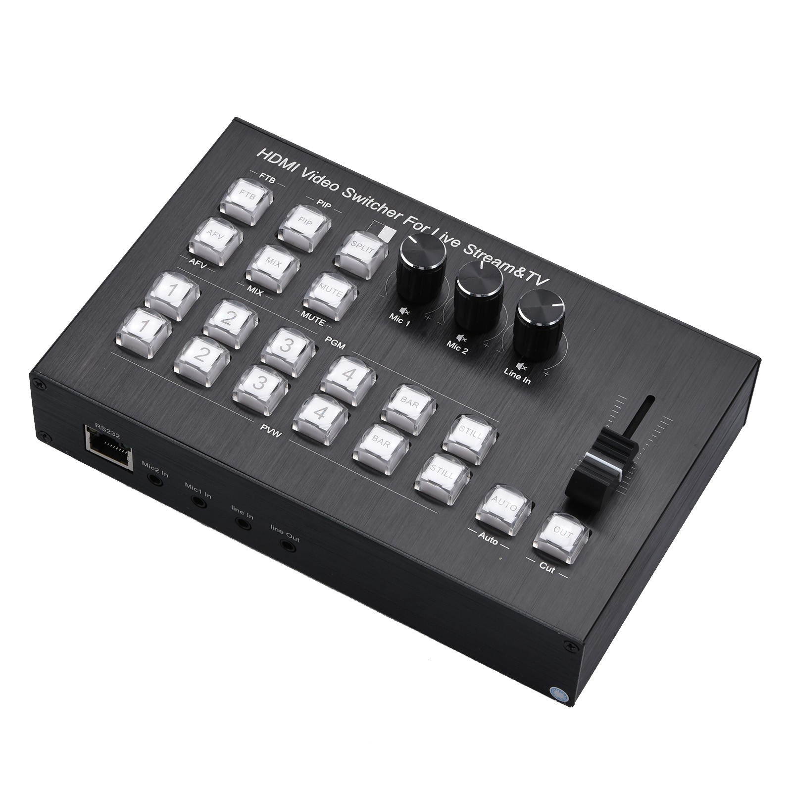 4K HDMI Video Switcher Camera Live Streaming Station Video Capture Card Record