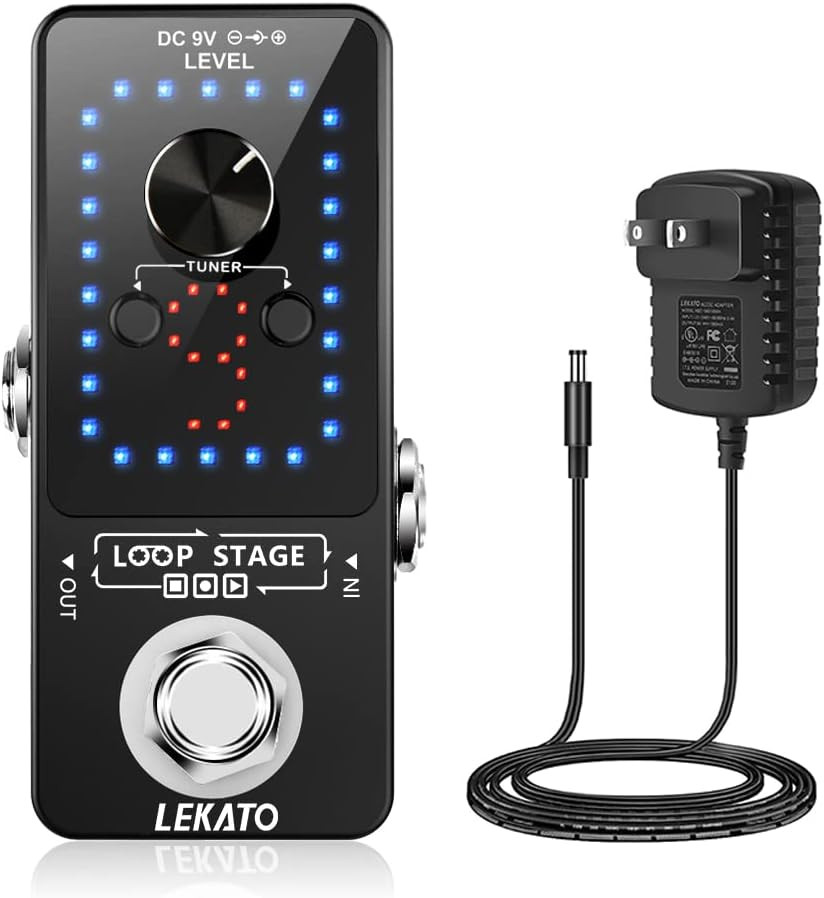 Guitar Looper Pedal Effect Pedal with Tuner Function Looper Pedal Loops 9 Loops