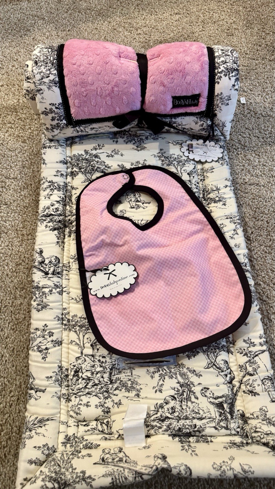 Boutique, Stroller Liner, Baby Blue Reversible, Thick Padding Adjustable