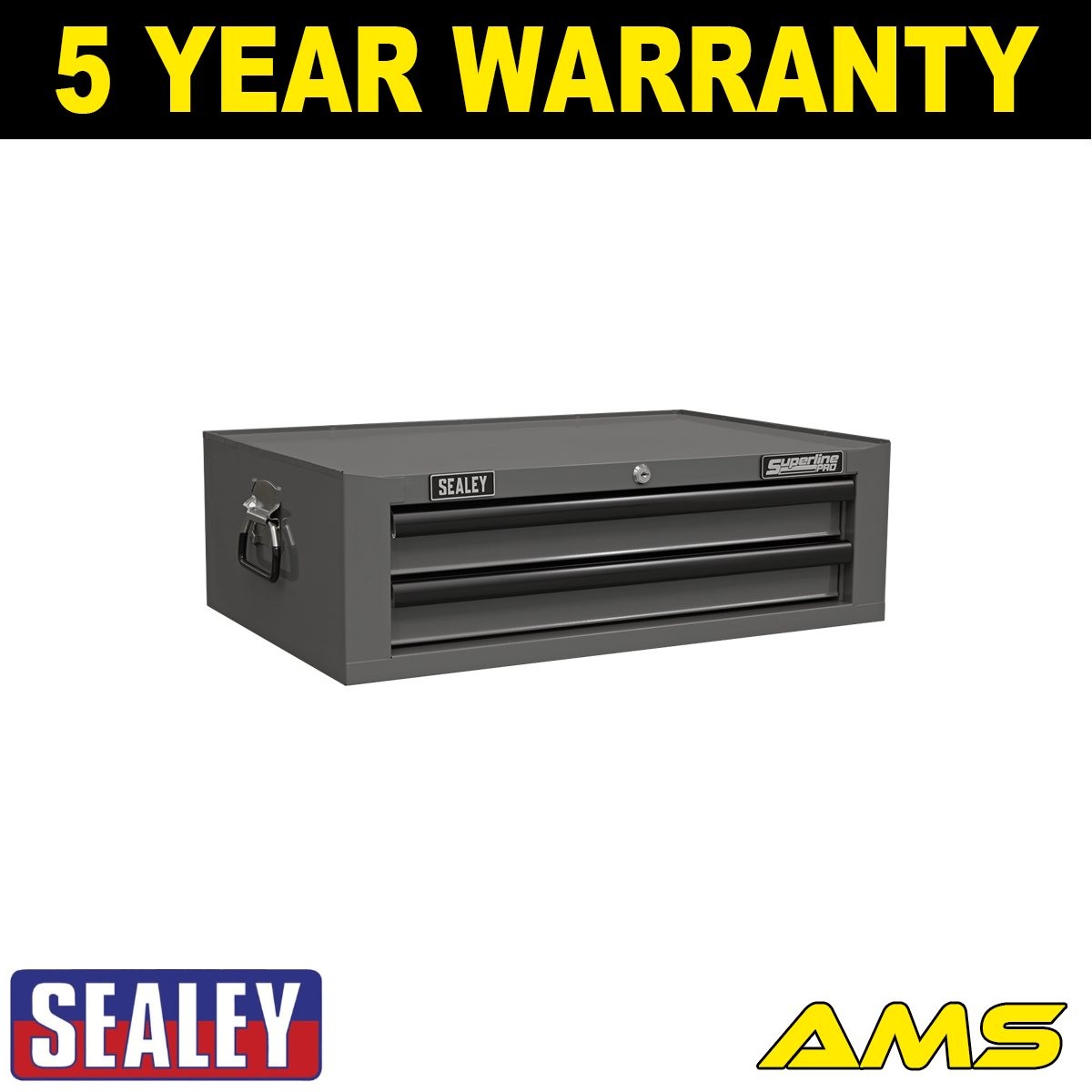 Sealey Superline PRO� Mid-Box Tool Chest 2 Drawer Grey/Black AP26029TG