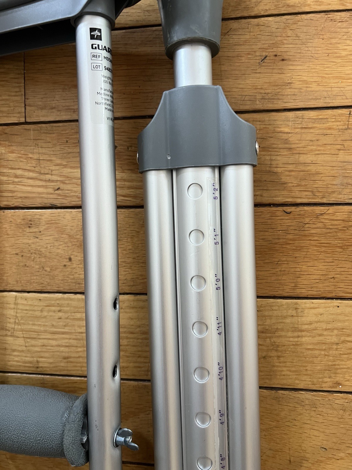 Barely Used Guardian Crutches Adjustable Height 4.6-5.2” 300 Lbs