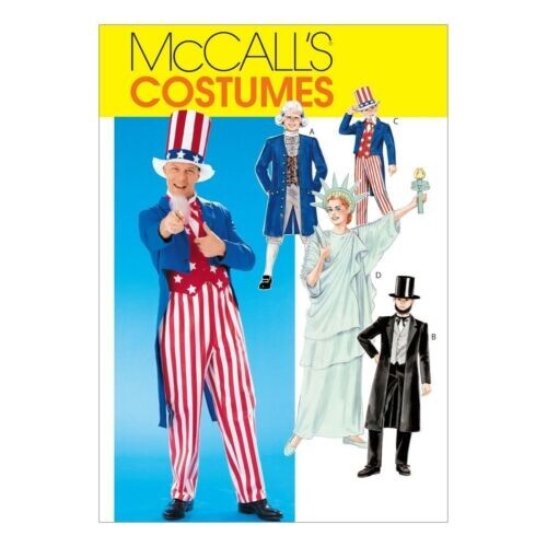 McCall's M6143 Founding Father, Lincoln, Lady Liberty, Uncle Sam CHOOSE SIZE