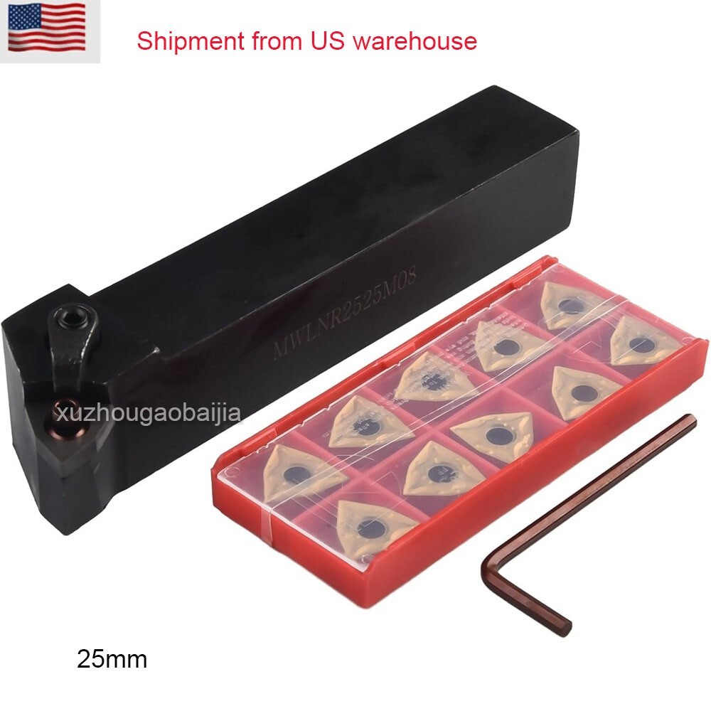 New Holder + WNMG432 WNMG080408 Carbide Inserts MWLNR2525M08 Lathe Turning Tool